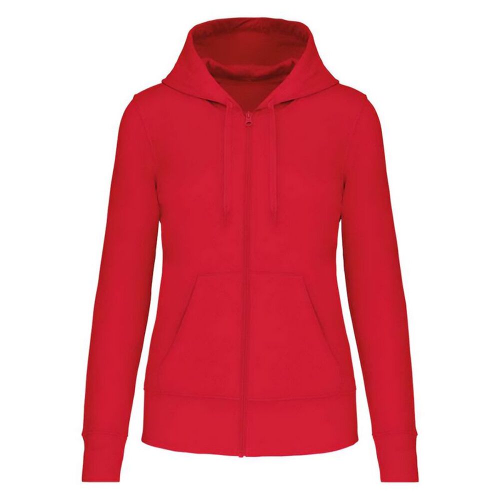 Kariban Womens/Ladies Eco Friendly Full Zip Hoodie / Red